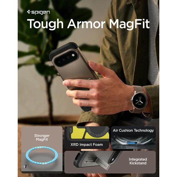 Spigen Tough Armor MagSafe kryt Google Pixel 11 Pro XL gunmetal - Pouzdra - Obrázek 707ca176de254a3caf124a5de1e9ea7f