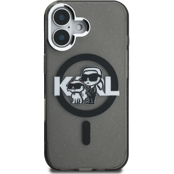 Karl Lagerfeld IML Glitter Karl and Choupette Sketch MagSafe kryt iPhone 16 černý - Pouzdra - Obrázek 7091ff8b92e84b9b8c50302c693dcb37