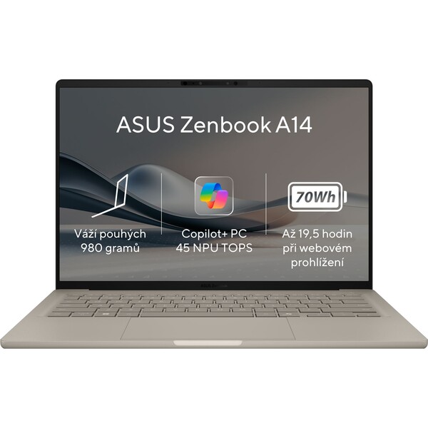 ASUS Zenbook A14 UX3407QA-OLED305W Zlatá
