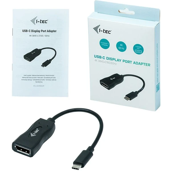 i-tec USB-C/DisplayPort redukce 4K černá - Kabely a redukce - Obrázek 70DA000501