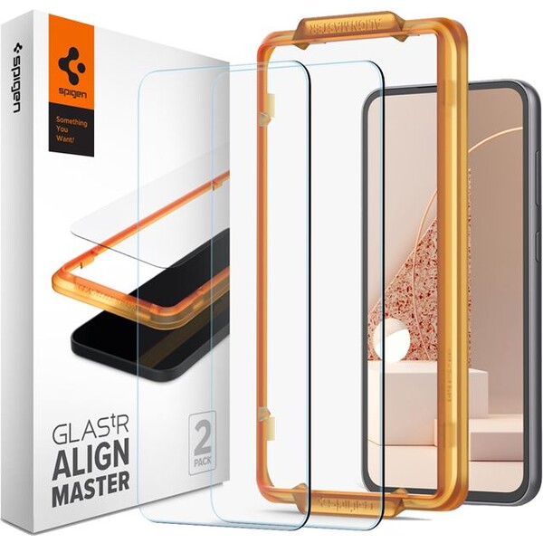 Spigen Glass tR AlignMaster 2 Pack tvrzené sklo Samsung Galaxy S23 FE