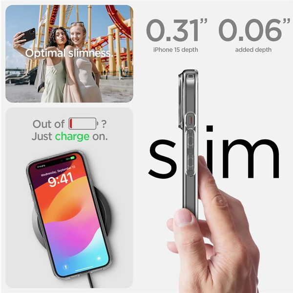 Spigen Crystal Flex kryt iPhone 15 čirý - Pouzdra - Obrázek 70T8000601