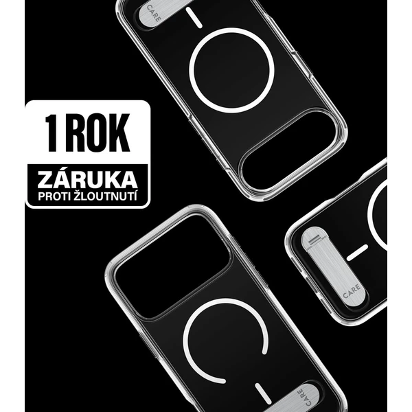 PanzerGlass® CARE Kickstand kryt s MagSafe Apple iPhone 17 Pro Max stříbrný/bílý - Pouzdra - Obrázek 70a67a12c99e44c8b017643df7d0de70