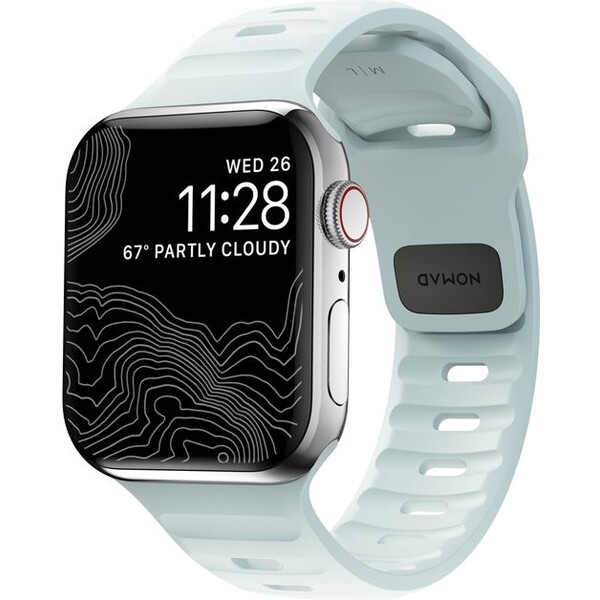 Nomad Sport Strap S/M řemínek pro Apple Watch 42/41/40/38mm Ice Blue Glow