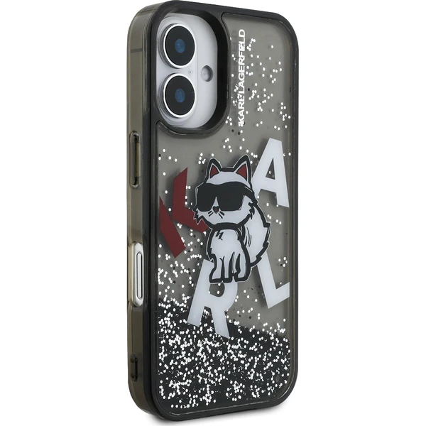 Karl Lagerfeld Liquid Glitter Scattered Choupette kryt iPhone 16 černý - Pouzdra - Obrázek 70bc157a6d8b43b2a5561f52152f85bf