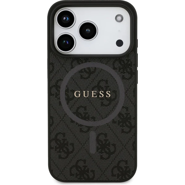 Guess PU Leather 4G Colored Ring MagSafe Zadní Kryt pro iPhone 17 Pro černý - Pouzdra - Obrázek 70ef8a692cd146dcaa4dd4f184e1ac18