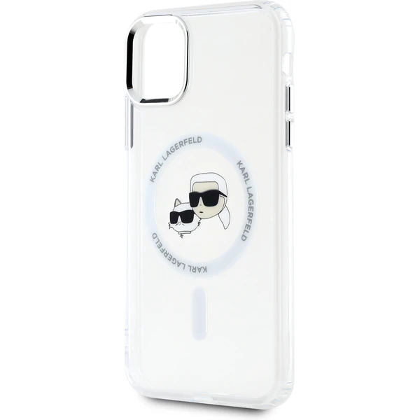 Karl Lagerfeld IML K&CH Heads Metal Frame MagSafe zadní kryt pro iPhone 11 čirý - Pouzdra - Obrázek 70fd1476b2da4463a5cb6a0c251022e1