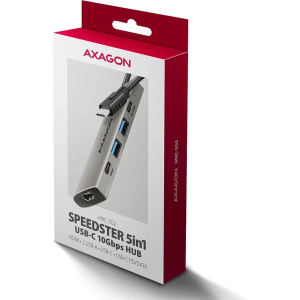 AXAGON HMC-5G2 USB-C hub - Dokovací stanice - Obrázek 713D000L01