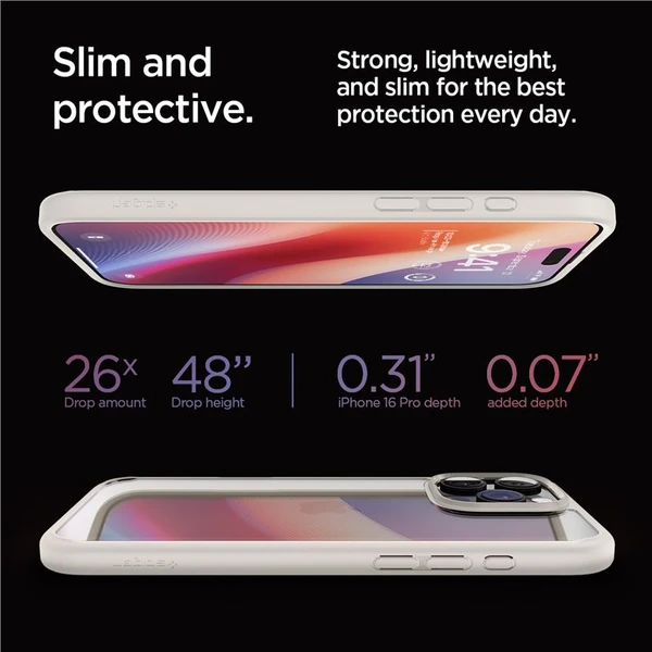 Spigen Ultra Hybrid kryt iPhone 16 Pro natural titanium - Pouzdra - Obrázek 714e023879e8421cbff176bec133cf31