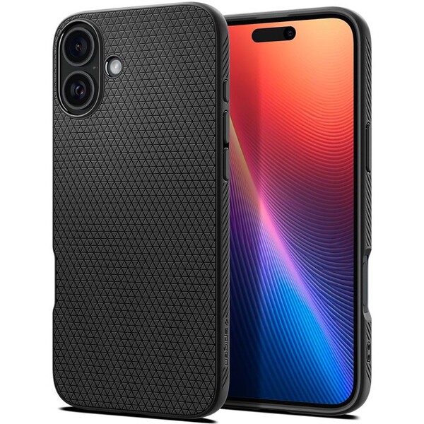 Spigen Ochranný kryt na iPhone 16 PLUS- Spigen, Liquid Air Matte Black