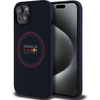 Oracle Red Bull Racing Silicone Red Ring MagSafe kryt iPhone 15 modrý - Pouzdra
