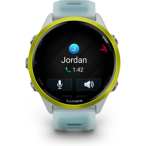 Garmin Forerunner 570 47 mm žlutá hliníková luneta s bílo-tyrkysovým poloprůhledným řemínkem - Chytré hodinky - Obrázek 71LG000J01