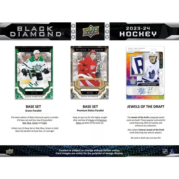 Hokejové karty 2023-24 Upper Deck Black Diamond Hockey Hobby Box - Hokejové karty - Obrázek 71U4000N01