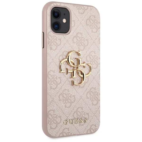 Guess PU 4G Metal Logo kryt iPhone 11 růžový - Pouzdra - Obrázek 71ZGF00101