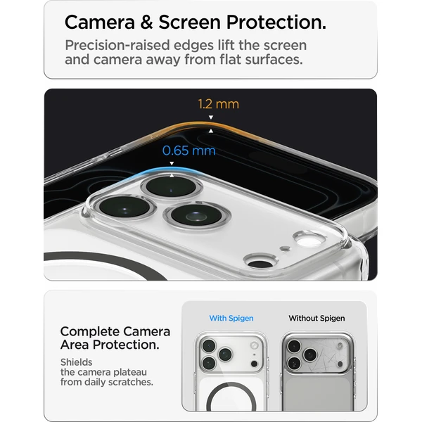 Spigen Ultra Hybrid MagSafe kryt iPhone 18 Pro Max/17 Pro Max clear graphite - Pouzdra - Obrázek 71caa62b75264492b5e8c7e0f85cdf85