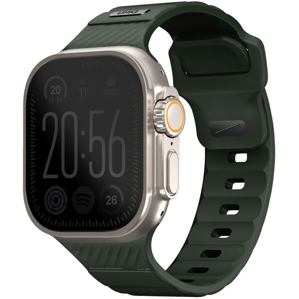 UNIQ Stride FKM Rubber voděodolný řemínek Apple Watch 49/45/44/42mm tmavě zelený