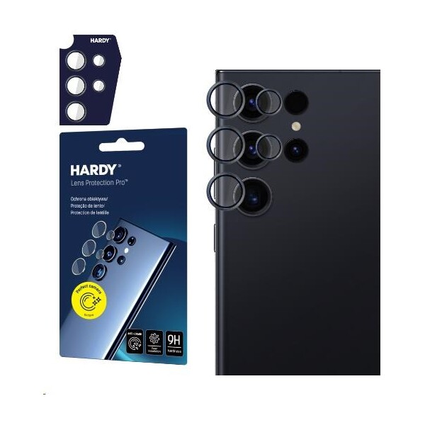 3mk Hardy Lens Protection Pro skla na fotoaparát Samsung Galaxy S23 Ultra černá