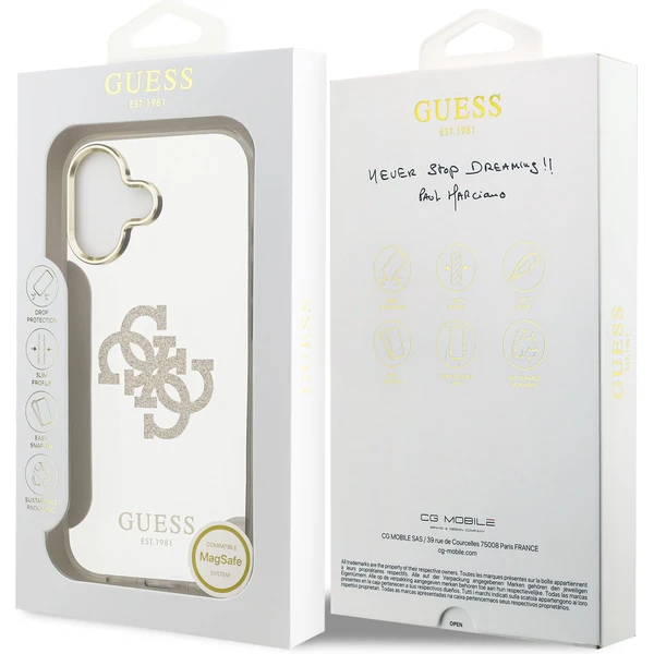 Guess PC/TPU Mirror 4G Glitter Logo MagSafe kryt iPhone 17 zlatý - Pouzdra - Obrázek 720d9a8abab34d52b30b3a758729cbca