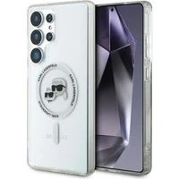 Karl Lagerfeld IML K&CH Heads MagSafe kryt Samsung Galaxy S25 Ultra čirý - Pouzdra