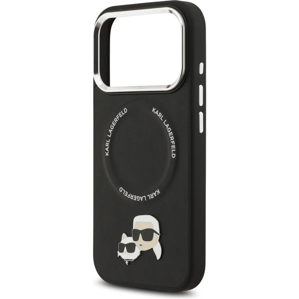 Karl Lagerfeld PU Karl and Choupette Heads Pins MagSafe kryt iPhone 17 Pro černý - Pouzdra - Obrázek 7219423d3658494b842f46e326fd6c83
