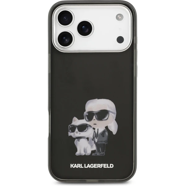 Karl Lagerfeld IML Aquarelle Karl and Choupette kryt iPhone 17 Pro černý - Pouzdra - Obrázek 7229e02d03ca492ea132c01e5c6a961f