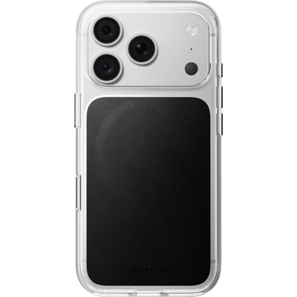 Nomad Clear Leather (Horween) MagSafe kryt iPhone 17 Pro/18 Pro Black - Pouzdra - Obrázek 722accb7f37045d68785a433679eb77a