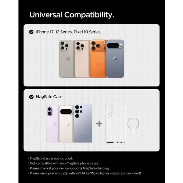 Spigen Essential Qi2/MagSafe držák do ventilace s nabíjením černý - Držáky - Obrázek 722b8089f34e4ebaa828737c815eeb18