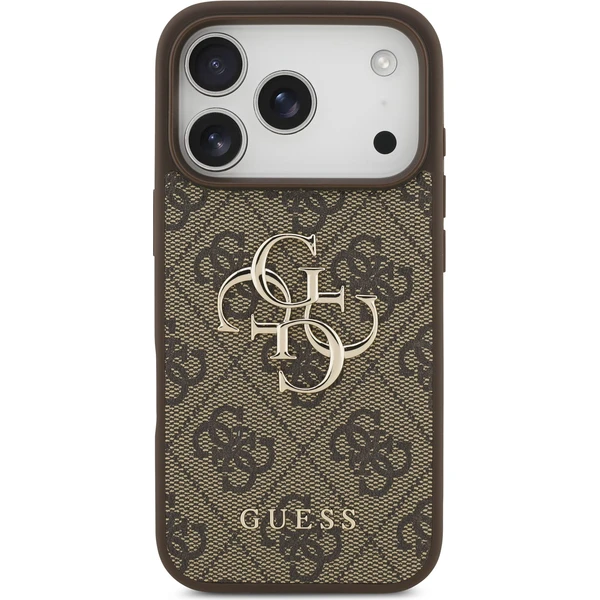 Guess PU 4G Metal Logo kryt iPhone 17 Pro hnědý - Pouzdra - Obrázek 72498589c9784535b1e6480345955cf2