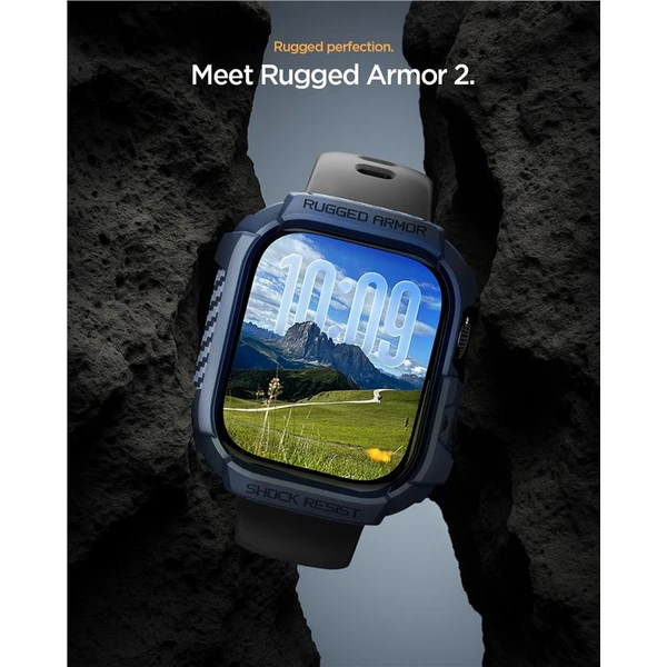 Spigen Rugged Armor 2 pouzdro Apple Watch 11 (42mm) navy blue - Pouzdra - Obrázek 7263bb2c6aa946d5b26f38713183745b