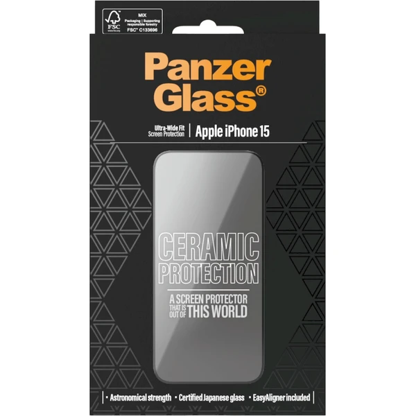 PanzerGlass Ceramic tvrzené sklo Apple iPhone 16/15 s instalačním rámečkem - Ochranné folie a skla - Obrázek 72V7000L01