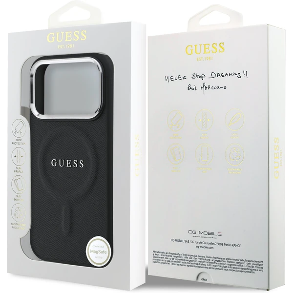 Guess PU Saffiano MagSafe kryt iPhone 17 Pro černý - Pouzdra - Obrázek 72c2b7c2d6cc483b98ce3515349996bf