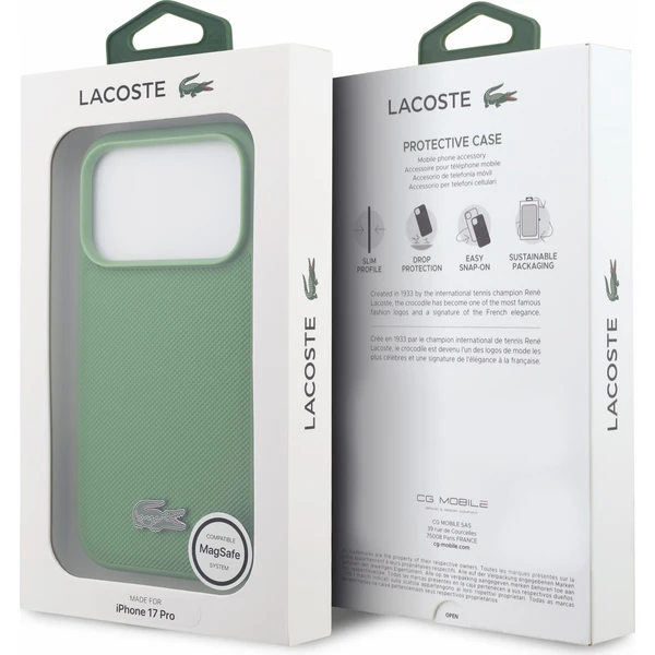 Lacoste PVC Iconic Petit Pique Metal Logo MagSafe kryt iPhone 18 Pro zelený - Pouzdra - Obrázek 72c48f8a15b14c6abc27687ad1e1d292