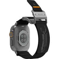 Aulumu A11 Mag Buckle Slim řemínek Apple Watch 49/46/45/44/42mm Silver Buckle/Black Strap - Řemínky