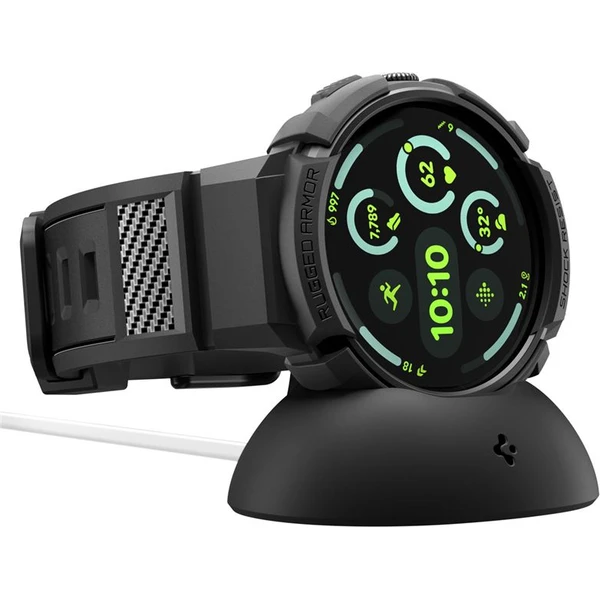 Spigen Rugged Armor Pro + Stand pouzdro s řemínkem a stojánkem Google Pixel Watch 5/4 45mm matte bla - Pouzdra - Obrázek 73156b2bc1a9425386e3d9a43853b94a