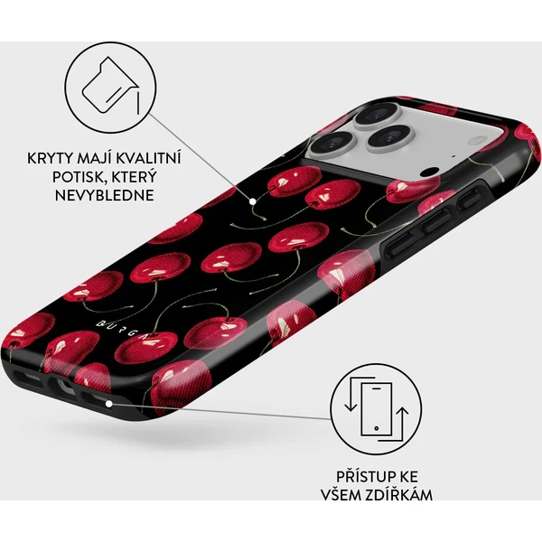 Burga Tough MagSafe kryt iPhone 17 Pro Max Cherrybomb - Pouzdra - Obrázek 7316f96aa48c4b48afff16d8c6f70f51