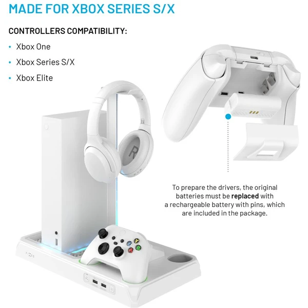 FIXED nabíjecí stanice pro Xbox Series X/S s odvětráváním, bílá - Nabíječky - Obrázek 731b204d51464965898e5c6799c29840