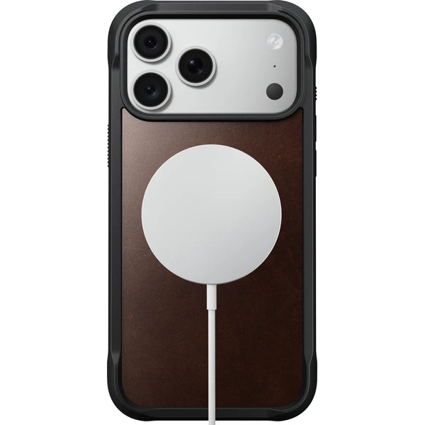 Nomad Rugged Leather (Horween) MagSafe kožený kryt iPhone 17 Pro Max/18 Pro Max Rustic Brown - Pouzdra - Obrázek 731fe1303a4b4609ae62fbd650db9cb1