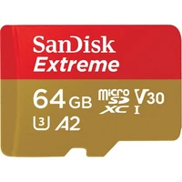 SanDisk micro SDXC karta 64GB Extreme Action Cams and Drones + adaptér - Paměťové karty