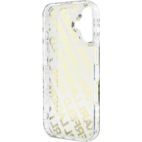 Karl Lagerfeld IML Electroplated Repeated Logo kryt pro iPhone 16 zlatý - Pouzdra - Obrázek 7346d935dad54ec8b6dbb49f2592a5e0