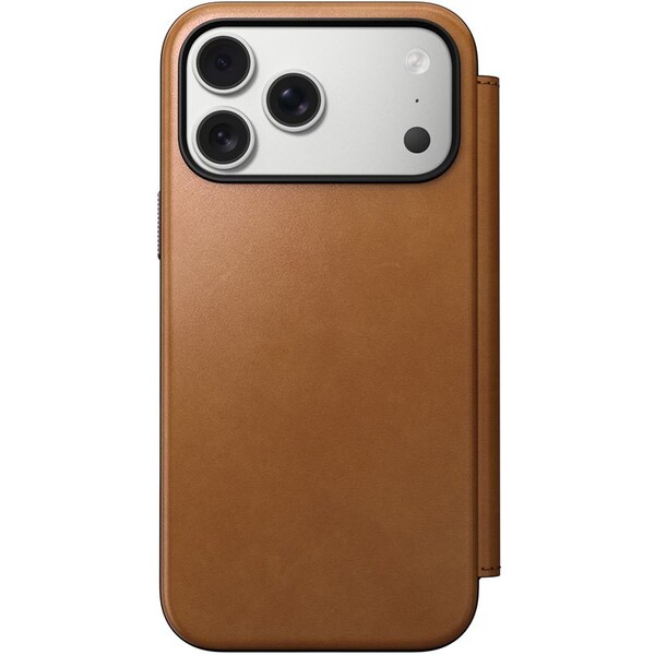 Nomad Modern Leather Folio MagSafe kožené pouzdro iPhone 17 Pro Max English Tan