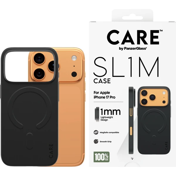 PanzerGlass® CARE SL1M (1mm) MagSafe kryt Apple iPhone 17 Pro černý - Pouzdra - Obrázek 73XL000K01