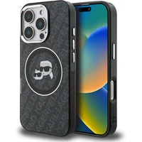 Karl Lagerfeld IML K&CH Heads Repeated Logo MagSafe kryt iPhone 16 Pro černý - Pouzdra