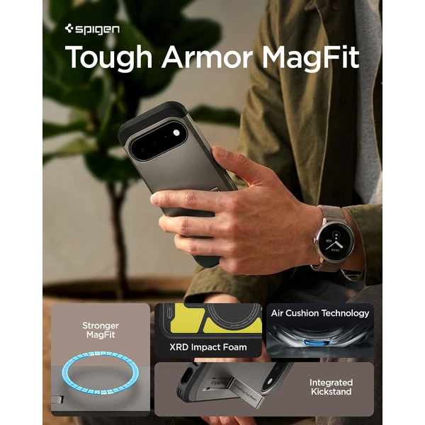 Spigen Tough Armor MagSafe kryt Google Pixel 11 gunmetal - Pouzdra - Obrázek 73c76e0b7c204ce69b8a91bbc2719303
