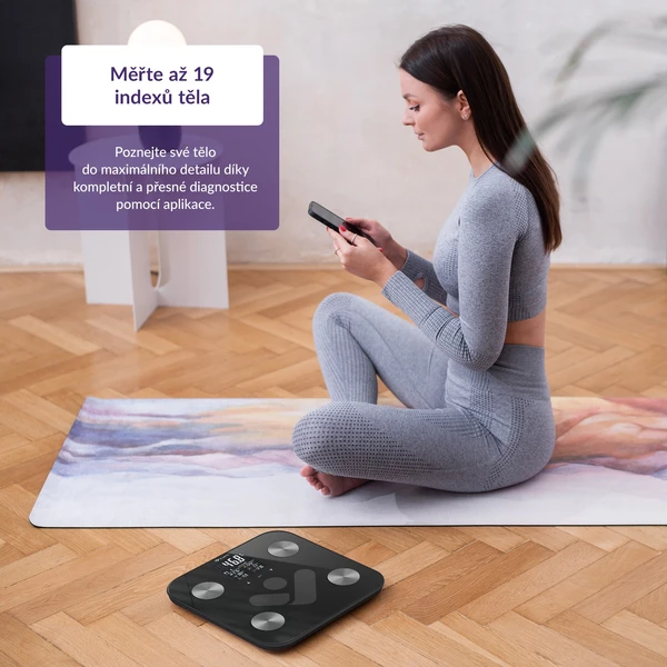 TrueLife FitShape S6 BT chytrá váha černá - Chytré váhy - Obrázek 7455af385460487cb03ba77ccac8474a