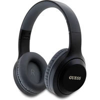 Guess Classic Silver Logo Bluetooth bezdrátová sluchátka černá - Sluchátka