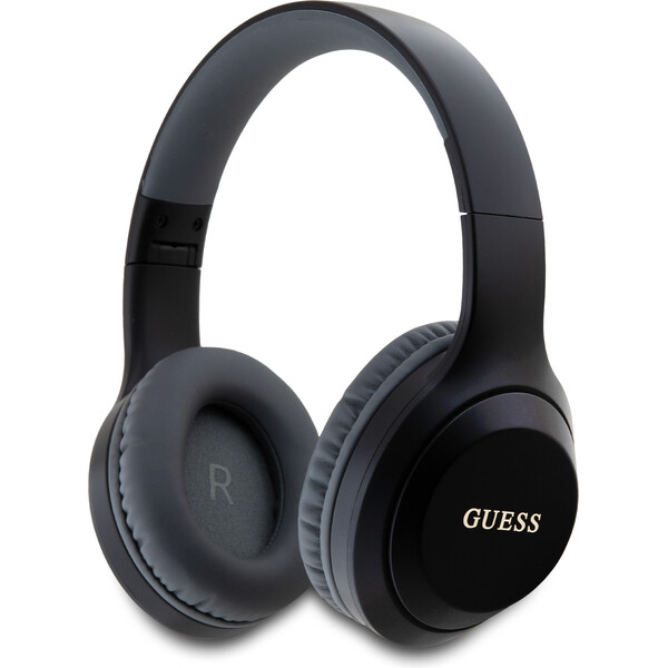 Guess Classic Silver Logo Bluetooth bezdrátová sluchátka černá