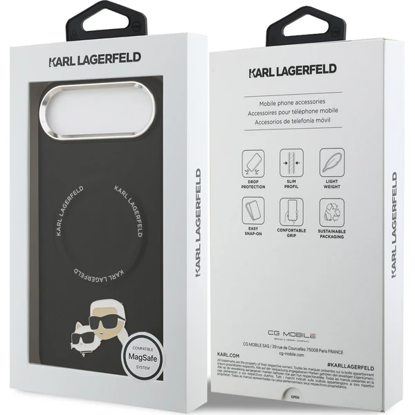 Karl Lagerfeld PU Karl and Choupette Heads Pins MagSafe kryt iPhone Air černý - Pouzdra - Obrázek 74701f745e8a45728715ad22899d3e0e