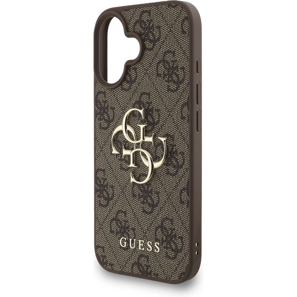 Guess PU 4G Metal Logo Strap kryt iPhone 16 hnědý - Pouzdra - Obrázek 7477b0fc8ab044e2848e60098913fd2a