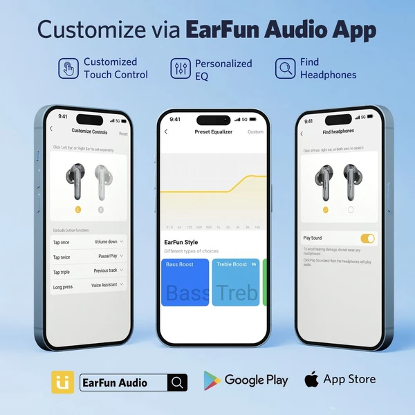 EarFun Air 2 bezdrátová sluchátka TW210B TWS černá - Sluchátka - Obrázek 74B2000J01