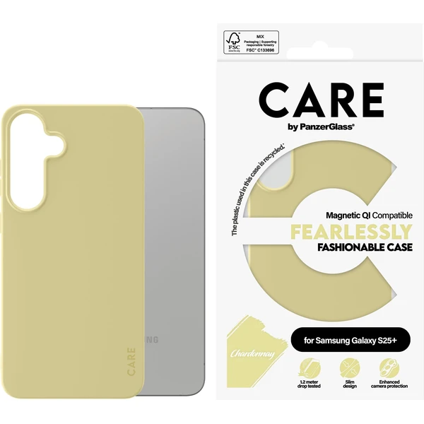 PanzerGlass® CARE kryt Samsung Galaxy S25+ Fearlessly zeleno-žlutý (Chardonnay) QI - Pouzdra - Obrázek 74FC000J01